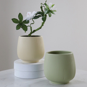 Maceta de cerámica con forma de bola hecha a mano moderna, Color Morandi Ins <span class=keywords><strong>para</strong></span> <span class=keywords><strong>mesa</strong></span> de casa o decoración de jardín, maceta decorativa Floral - Product Image 3