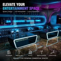 Table et chaise de bar modernes avec éclairage LED |   Table basse de luxe avec plateau en verre éclairé |    Table de salon pour VIP et discothèques