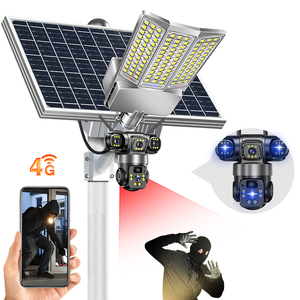Lâmpada Solar com Câmera de Segurança <span class=keywords><strong>CCTV</strong></span> para Exterior, Controle por Aplicativo, Lente Tripla, Versão EUA, Câmera Solar 4G WiFi com Luz - Product Image 3