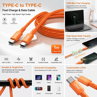 Cable USB C al por Mayor OEM, Cable de Datos USB con Carga Rápida PD, Cable Tipo C de Alta Calidad para Teléfono, Tableta, Portátil, Cables Trenzados de Nailon