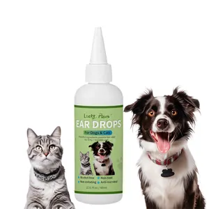 Private Label Lucky Paws Pets Lucky Paws EAR DROPS For Dogs Cats Pets Ear Drop Anti-bacterial Pet Ear Drops