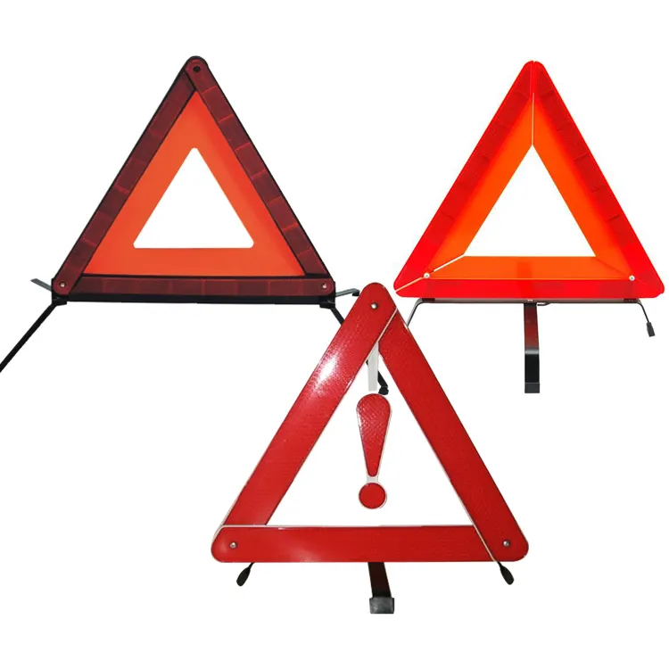 Triángulos de advertencia de tráfico para coche, señales de seguridad, reflectantes, de emergencia, 43x43x43cm