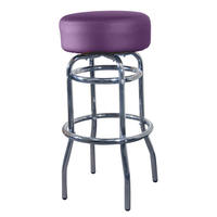 Tabouret de magasin de garage Promotion Cadre en acier Pieds chromés Hauteur de comptoir Tabouret de bar chromé