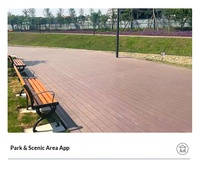 Revêtement de sol extérieur moderne en WPC écologique, imperméable, avec grain de bois 3D et système d'assemblage pour parcs