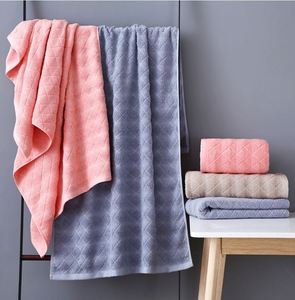 Serviette de bain Chenju de luxe 100% coton, respectueuse de l'environnement, antibactérienne, séchage rapide, couleur unie, ensemble de 3 pièces pour la plage - Product Image 2
