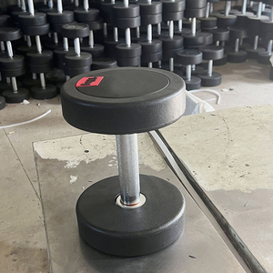 Haltère en fonte avec revêtement en caoutchouc noir uréthane, poids libres durables, <span class=keywords><strong>musculation</strong></span>, exercice, design de marteau fixe - Product Image 5