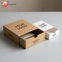 Boîte à tiroir en carton rigide biodégradable avec logo personnalisé, impression quadricolore et gaufrage, pour usage alimentaire