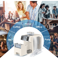 SOHEF Custom OEM 2-in-1 IJsblokjesmachine & IJssmoothiemachine Snelle 1 minuten vierkante mini tafelmodel automatische huishoudelijke draagbare machine