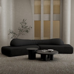 โซฟาผ้าสไตล์มินิมอลอิตาลี รูปตัวแอล ดีไซน์แบบโมดูลาร์ สำหรับห้องนั่งเล่นและห้องรับรอง - Product Image 1