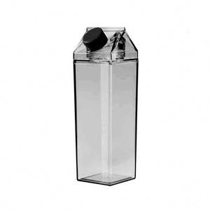 Bouteille d'eau transparente vide en plastique sans BPA, 500 ml/1000 ml, anti-fuite, compatible lave-vaisselle, idéale pour les fêtes - Product Image 4