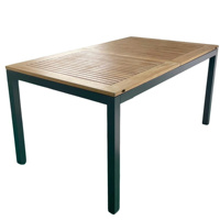 Ensemble Jardin Moderne en Aluminium de Haute Qualité en Teck, Table à Manger Extensible en Corde, Mobilier de Jardin Extensible et Durable