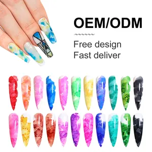 Customized Brand CaiXuan Private Label Nail Art Marble Ink Watercolor Blooming Gel Nail Polish For Nail Salon