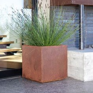 Vasi per Piante da Interno ed Esterno in Acciaio Corten Antiruggine Fioriera da <span class=keywords><strong>Balcone</strong></span> per Gazebo Vaso Ornamentale - Product Image 5