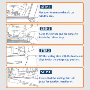 Borracha de Vedação para Janelas de Carro, Moldura Externa para Porta Lateral, Fita de Vedação para <span class=keywords><strong>Hyundai</strong></span> I30 2008-2011 - Product Image 3