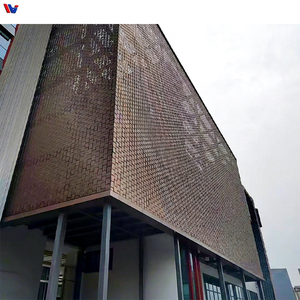 Panneau mural en aluminium perforé moderne, imperméable et ignifuge, revêtement de façade, garantie 5 ans et plus pour les immeubles de bureaux - Product Image 1