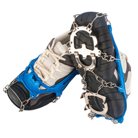 Crampons à glace antidérapants en acier inoxydable à 13 dents, réglables (34-47), avec pointes en caoutchouc TPE épaissi sur mesure
