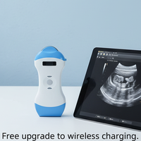 Medizinisches 128-Elemente Doppelkopf-Farbdoppler Mini WLAN Veterinär-Diagnosegerät Drahtloser Ultraschall-Scanner mit Drei Sonden