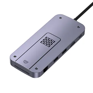 2022新的USB C集线器和HDD外壳2in1 HDD扩展坞，带100W PD / Lan/SD/TF/USB3.1/DATA