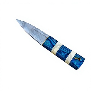 Couteau Sgian Dubh en acier Damas sur mesure OEM, manche en bois fait main, couteau écossais pour kilt des Highlands - Product Image 2