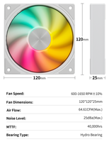 Ventilador de chasis ARGB silencioso de 120 mm con logotipo personalizado para gabinete de computadora para juegos