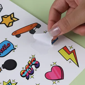 Wholesale Waterproof Adhesive Paper Kiss Cut Stickers Cute Promotional Custom Stickers Sheet