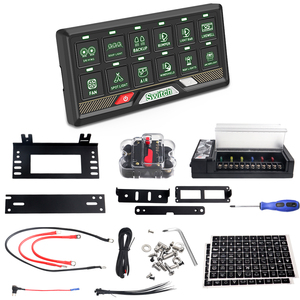 MICTUNING RGB Touchscreen-Schalter 12 V Blitzschaltung mit Sofortfrequenz Steuerschachtel RGB 12Gang Marine LED-Schalter - Product Image 1