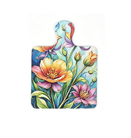 Al por mayor Salvamanteles de cerámica con diseño floral acuarela y contorno dorado, resistente al calor para cocina