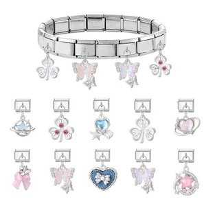 Accesorio de moda modular de acero inoxidable electrochapado transfronterizo, estilo colgante, para montaje DIY, pulseras delicadas de uso versátil - Product Image 5