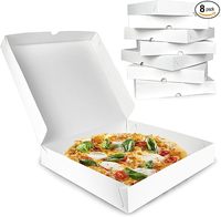 Boîte à pizza blanche pour pizzas maison et artisanat Biscuits maison Taco Boîtes à pizza personnalisées