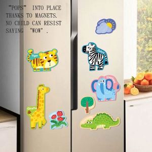 Zoo Magnetic <b>Puzzle</b> Farm Animals Recognize Shape 30Pcs Paper Magnet Fridge Refrigerator for Boys Girls Kids - Product Image 2