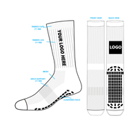 Chaussettes de football respirantes et antidérapantes mi-mollet avec logo personnalisé pour hommes