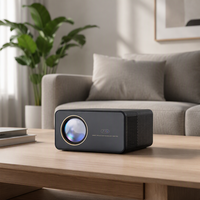 Projecteur LED LCD intelligent Android 12 JUNUO A80 1000 ANSI Lumens 1080P compatible 4K avec correction trapézoïdale électronique et mise au point automatique