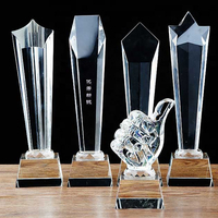 Nouveau design, trophée-plaque personnalisé en verre cristal transparent, fait main, écologique, avec logo gravé, sablage OEM