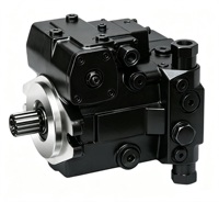 Pompes à piston en circuit fermé 200-500 bars, déplacement 10-500 L/min, applicables aux engins tout-terrain : finisseur routier, mélangeur, grue, bulldozer