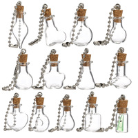 Bouteille en verre créative DIY en liège, forme spéciale, mini bouteille suspendue de 1 ml, bouteille artisanale pour messages flottants