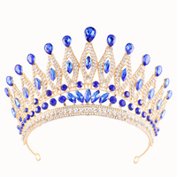 Diadème de Mariée de Luxe en Alliage Doré avec Cristaux, Style Miss Univers Paraguay, pour Mariage, Anniversaire, Fête, Princesse