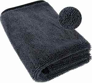Serviette de séchage de haute qualité pour voiture, serviette de nettoyage de voiture, serviette de séchage de voiture en microfibre à boucles torsadées avec logo personnalisé - Product Image 3