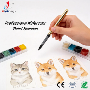 Nouveaux pinceaux de voyage ronds en nylon souple à pointe fine pour <span class=keywords><strong>aquarelle</strong></span>, avec étui en cuir, pour gouache, acrylique et peinture à l'huile - Product Image 5