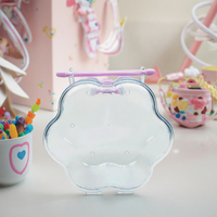 Organisateur de boîte en plastique en forme de fleur Portable pour bijoux et cosmétiques pour enfants mallette de rangement pour boucles d'oreilles anneaux chaîne perlée de bureau