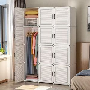 Moderne tragbare Kunststoff-Garderobe Almirah Sale Beliebtes Design Kunststoff-Kleidung Adult Storage <span class=keywords><strong>Cabinet</strong></span> Closet mit verdickter Tür - Product Image 4