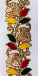 Elegant Look Light Weight Cotton Floral Embroidered Lace Rich Detail for Wedding Gown and DIY Craft from Indian Supplier - Product Image 3