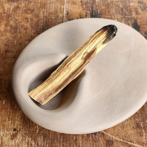 Meditación nórdica decoración del hogar soporte de palo santo sándalo forma ovalada aromática soporte de salvia de cerámica - Product Image 4