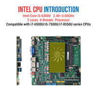 SH68U Thin Mini ITX dengan Prosesor SOC I5 6300U Terintegrasi 2X DDR4 COM RS232 RS485 M.2 SSD SATA3.0 Motherboard Industri