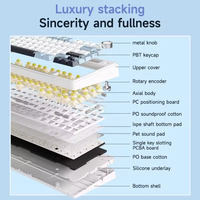 AULA F75 Wired Usd RGB LED Light Pc Computer 2.4G Wireless Gaming Mechanical Switch Keyboard