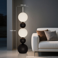 Lampadaire LED sphérique de style nordique, design moderne haut de gamme, lumière décorative tendance pour salons et autres espaces, en forme de gourde
