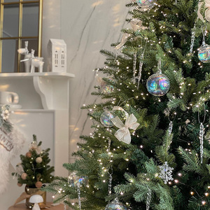 2026 Longstar Đầy Đủ PE Màu Xanh Lá Cây Cây Giáng Sinh Với Xmas Bóng Bow Loại Mới Gấp Cây Đứng Đầy Màu Sắc Đèn LED Trang Trí - Product Image 4