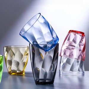 300ml 390ml Colorful <b>Plastic</b> clear Acrylic <b>Drinking</b> Juice Water <b>Cups</b> for Restaurant - Product Image 2