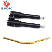 Riser Setang Motor Model 25.4mm 1 inci, Tinggi 8 inci + 1 inci untuk Harley Dyna Street Bob Softail Sportster