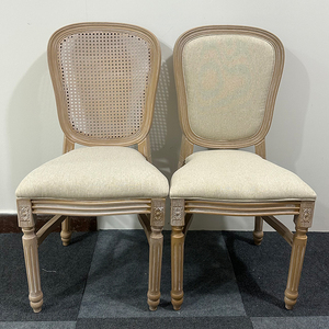 Dossier en rotin Résine grain de bois <span class=keywords><strong>Royal</strong></span> Louis Chaise Hôtel Banquet Chaise d'événement avec coussin de siège - Product Image 4