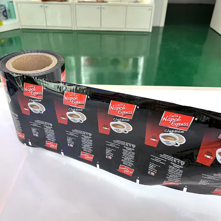 Custom stampato ecologico imballaggio alimentare laminato BOPP/carta Kraft/PE rotolo di pellicola di plastica per bustina di tè
